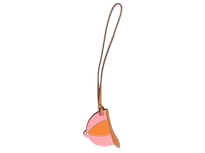 Charm per borsa Paddock Bombe in Swift Sable Rose D'été Abricot Naturale Hermès - vista 5