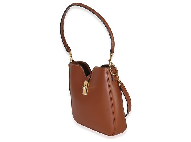 Céline Bolsa de ombro macia Camille 16 em couro de bezerro liso tan da Celine Marrom - vista 3