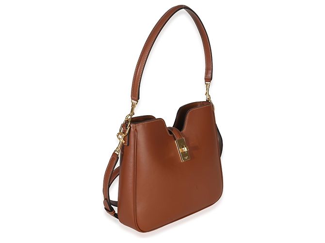 Céline Bolsa de ombro macia Camille 16 em couro de bezerro liso tan da Celine Marrom - vista 4