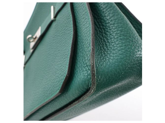 Jypsiere Borsa a tracolla Hermès Jypsière 28 in Taurillon Clémence verde Q 2013 - vista 9