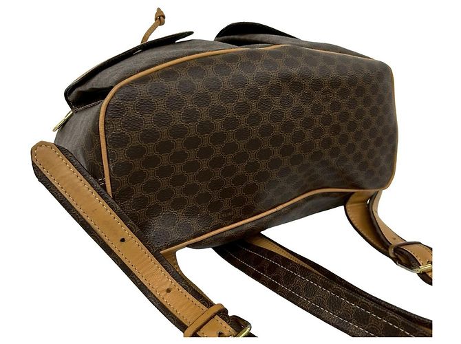 Céline CELINE Vintage Macadam Blazon Triomphe Leder Rucksack Braun - Ansicht 7