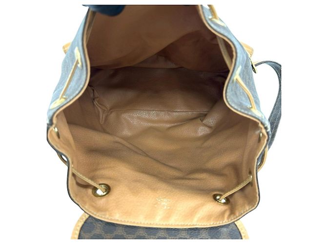 Céline CELINE Vintage Macadam Blazon Triomphe Leder Rucksack Braun - Ansicht 9
