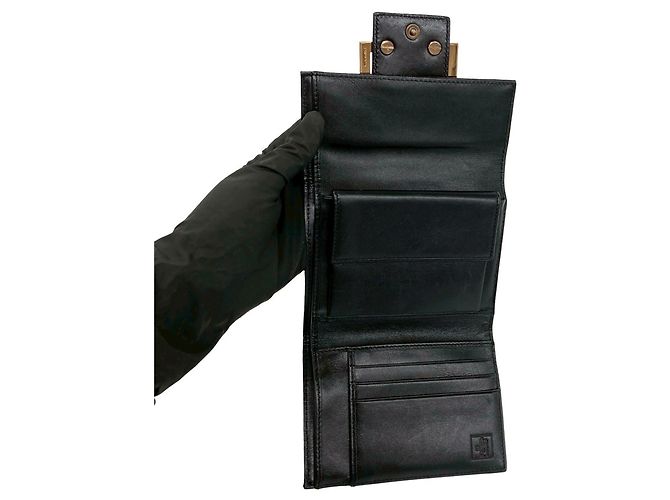 Fendi Zucchino Trifold Geldbörse Braun Schwarz - Ansicht 7