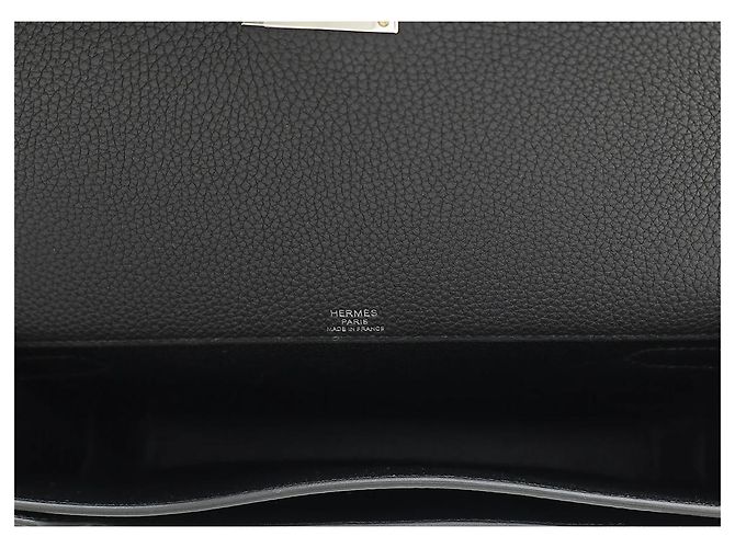 Hermès Kelly Dépêches 25 Nero Pelle Togo - vista 14