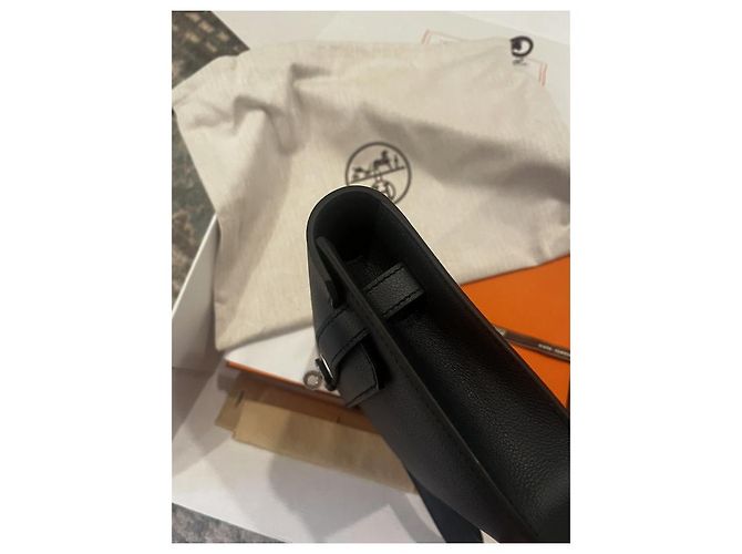 Hermès Kelly Dépêches 25 Nero Pelle Togo - vista 9