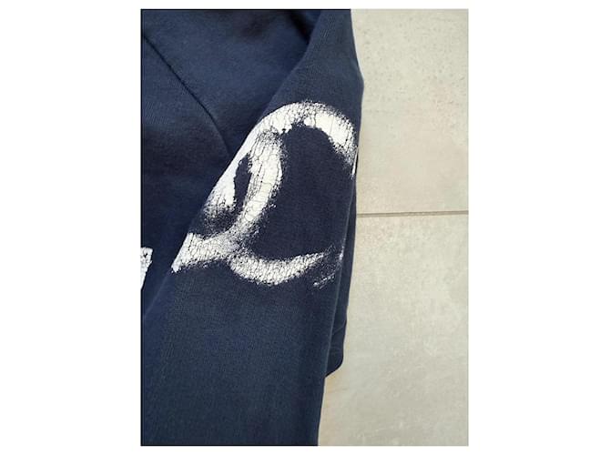 Chanel Sweatshirt aus Baumwolle Weiß Blau - Ansicht 5