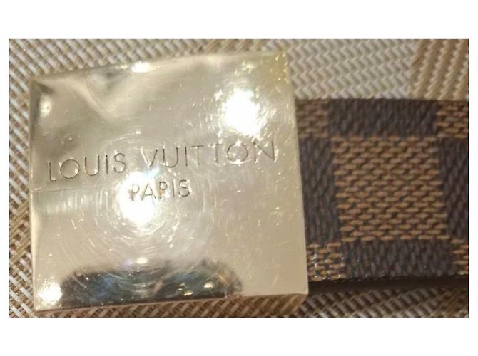 Cintura Louis Vuitton Damier Ebene Marrone - vista 2