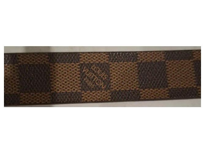 Cintura Louis Vuitton Damier Ebene Marrone - vista 3