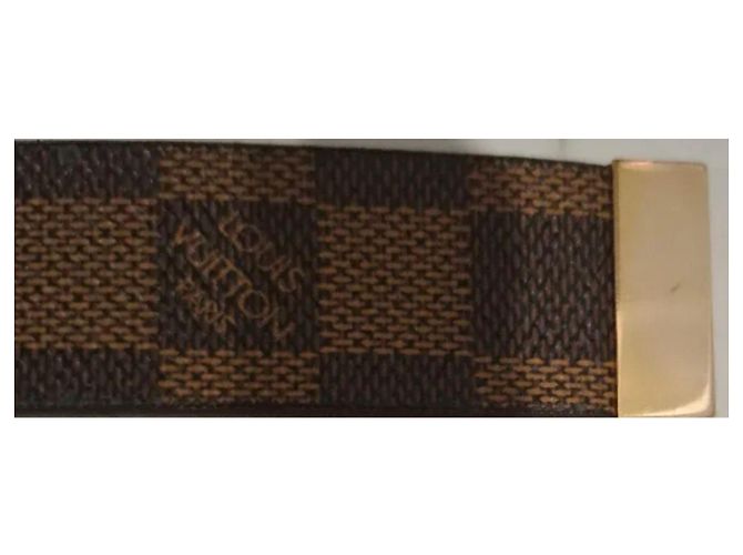 Cintura Louis Vuitton Damier Ebene Marrone - vista 4