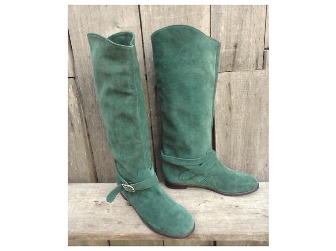 Autre Marque Botas Virreina de ante verde - vista 2