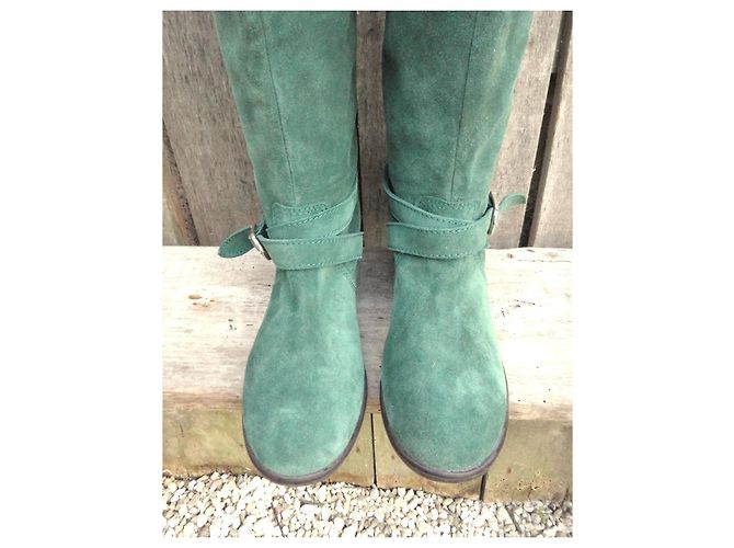 Autre Marque Botas Virreina de ante verde - vista 3
