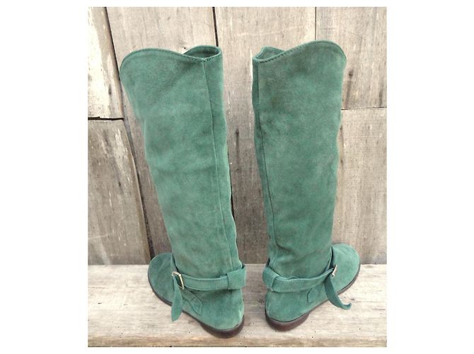Autre Marque Botas Virreina de ante verde - vista 6