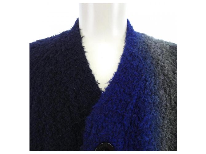 Sacai TIE DYE Strickjacke Blau Khaki Marineblau - Ansicht 4