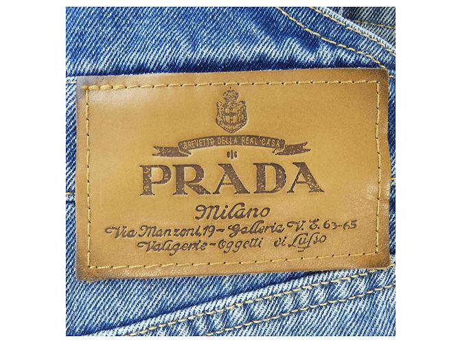 Prada Denim Latzkleid Mini Blau - Ansicht 6