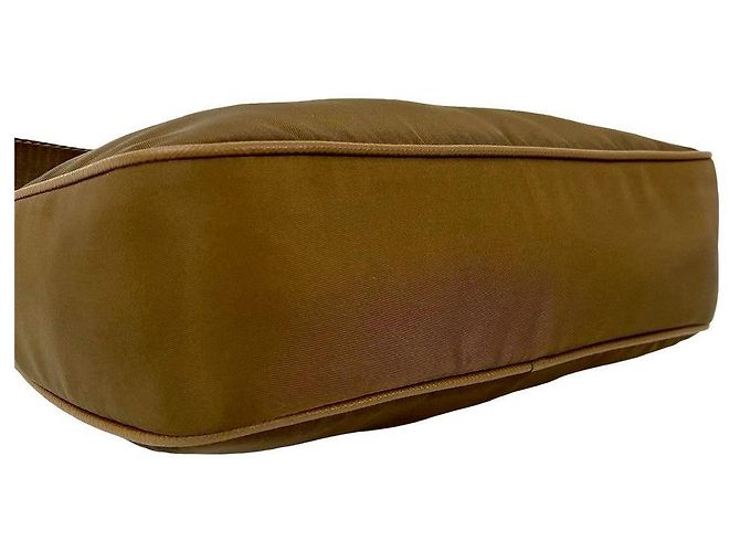 Borsa a Spalla 2 in 1 in Pelle Saffiano Nylon Prada Marrone - vista 8