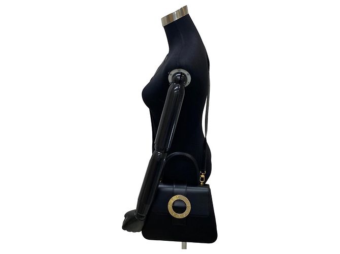 Céline Borsa a tracolla 2way in pelle di vitello Celine Nero - vista 4