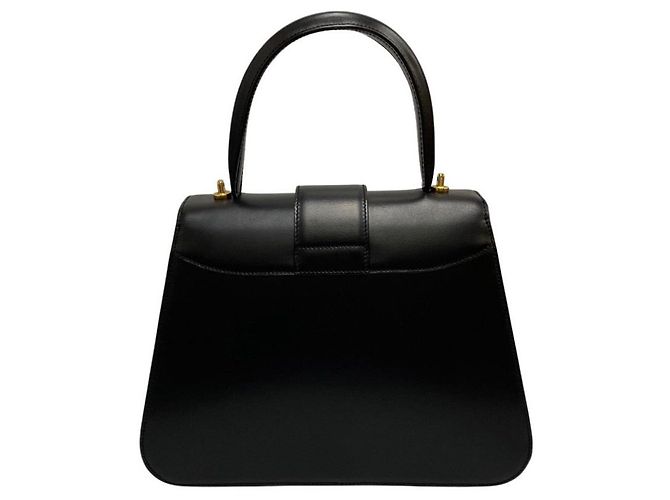 Céline Borsa a tracolla 2way in pelle di vitello Celine Nero - vista 6