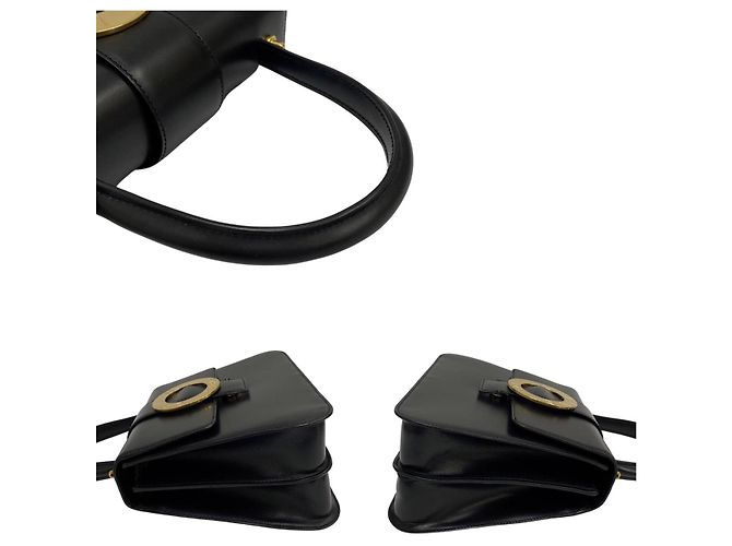 Céline Borsa a tracolla 2way in pelle di vitello Celine Nero - vista 7