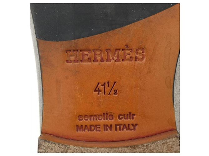 Hermès Hermes Lederschuhe Beige - Ansicht 8