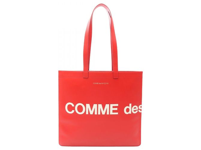 COMME des GARCONS GRANDE LOGO Borsa in Pelle - vista 2