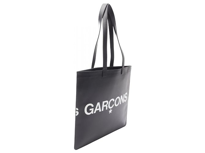 COMME des GARCONS GRANDE LOGO Borsa in Pelle - vista 5