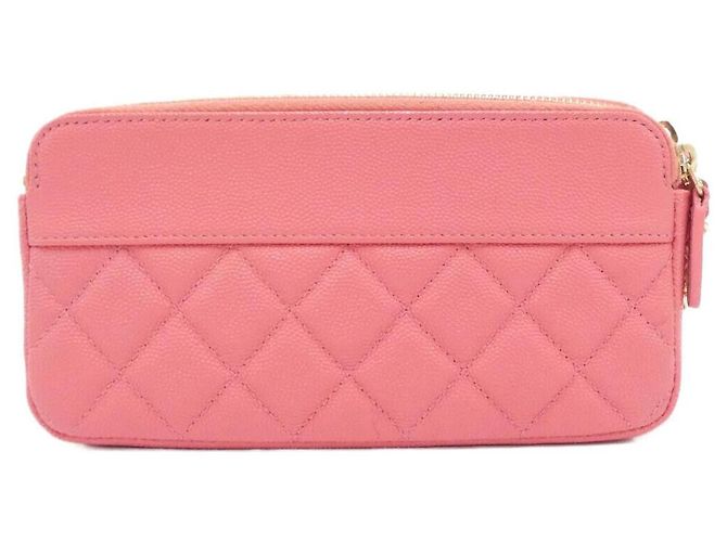 Timeless Cartera de Cadena en Piel Caviar Chanel Rosa - vista 2