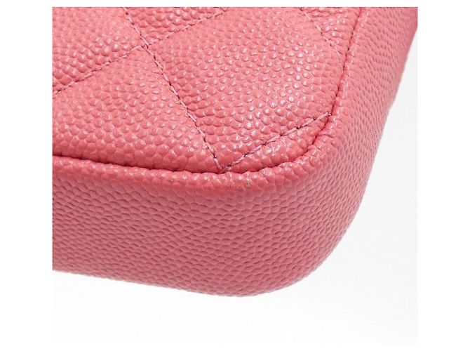 Timeless Cartera de Cadena en Piel Caviar Chanel Rosa - vista 3