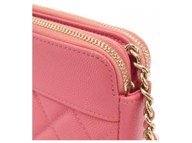 Timeless Cartera de Cadena en Piel Caviar Chanel Rosa - vista 7