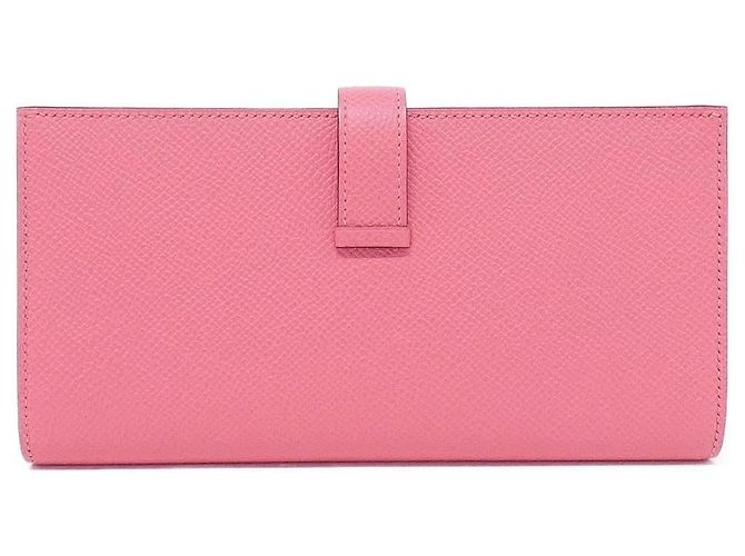 Béarn Hermès Cartera larga Bearn Souffle Epsom Hermes Rosa - vista 2