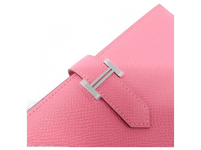 Béarn Hermès Cartera larga Bearn Souffle Epsom Hermes Rosa - vista 3