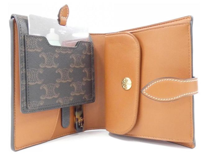 Céline Reisebeutel aus Canvas Celine Triomphe Braun Beige - Ansicht 3