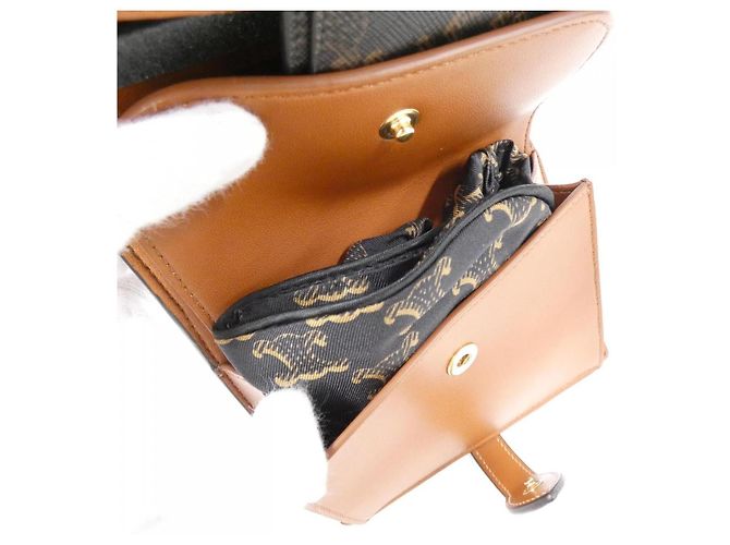 Céline Reisebeutel aus Canvas Celine Triomphe Braun Beige - Ansicht 6
