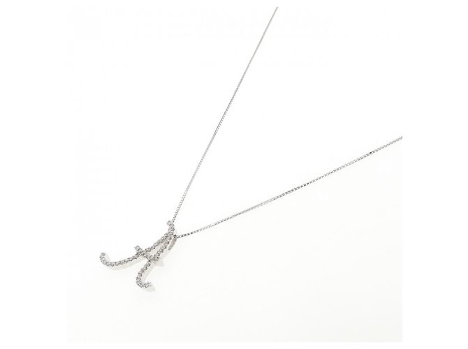 Autre Marque Au750 Diamant Initial A Halskette Silber - Ansicht 2