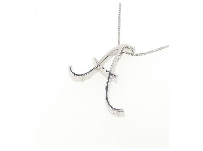 Autre Marque Au750 Diamant Initial A Halskette Silber - Ansicht 4