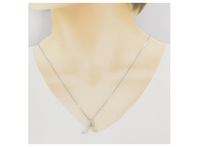 Autre Marque Au750 Diamant Initial A Halskette Silber - Ansicht 6