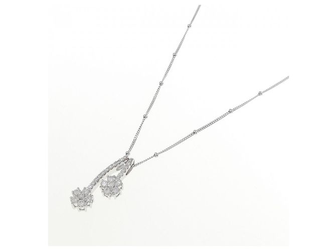 Autre Marque Collana in diamante 2 vie in oro bianco Au750 Argento - vista 2