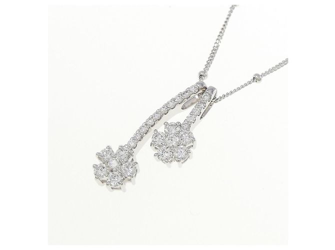 Autre Marque Collana in diamante 2 vie in oro bianco Au750 Argento - vista 3