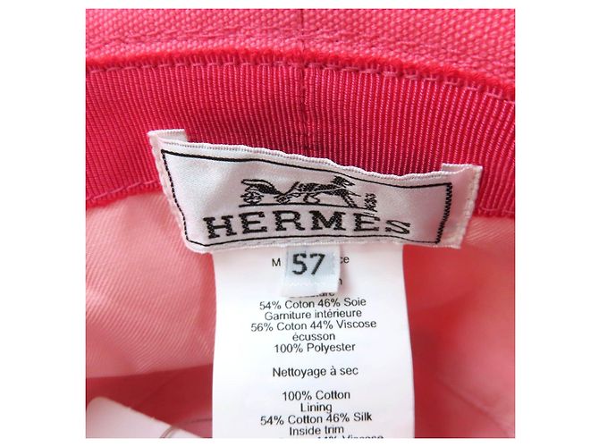 Sombrero de algodón Calvi Seashell de Hermès Rosa - vista 8