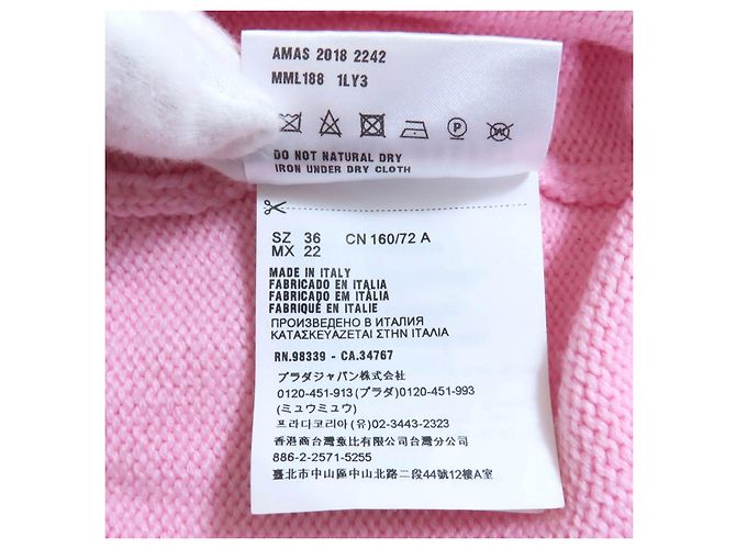 Miu Miu MIUMIU Unicorn Wollstrickpullover Pink - Ansicht 10