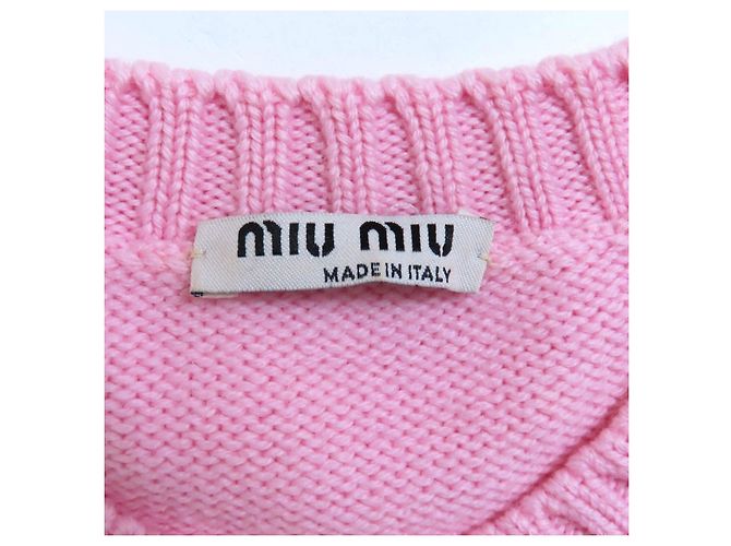 Miu Miu MIUMIU Unicorn Wollstrickpullover Pink - Ansicht 8