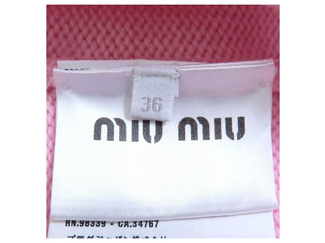 Miu Miu MIUMIU Unicorn Wollstrickpullover Pink - Ansicht 9