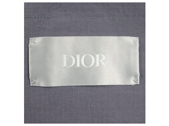 Dior Meilleur Gilet Zippé Multi Poches en Nylon Gris - vue 8