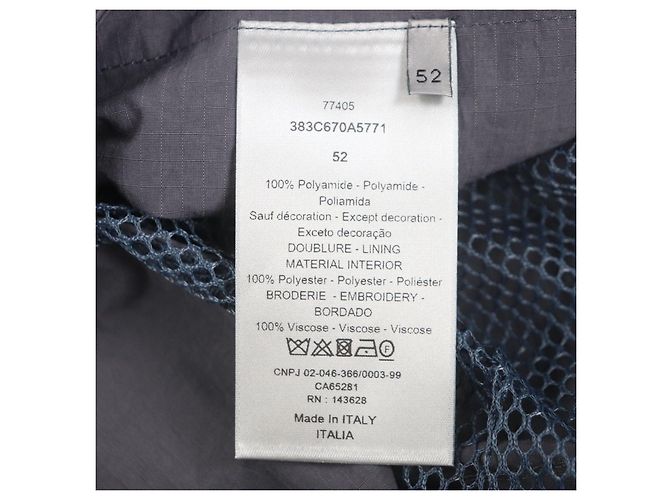 Dior Meilleur Gilet Zippé Multi Poches en Nylon Gris - vue 9