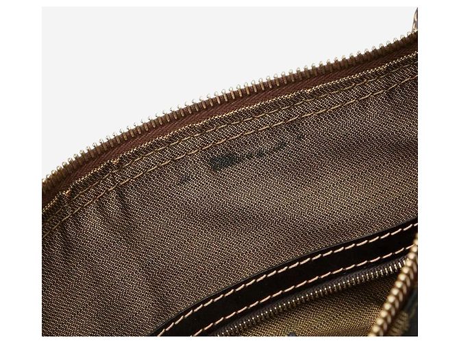 Fendi Borsa a spalla in tela FF Zucca marrone - vista 9