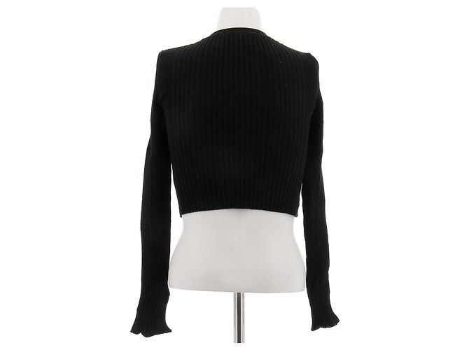 Paco Rabanne Cardigan mit Reißverschluss Schwarz Baumwolle XS - Ansicht 2