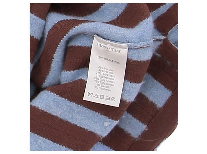 Autre Marque MAISON KITSUNE Polo Kleid Gestreift Viscose Mehrfarben - Ansicht 5