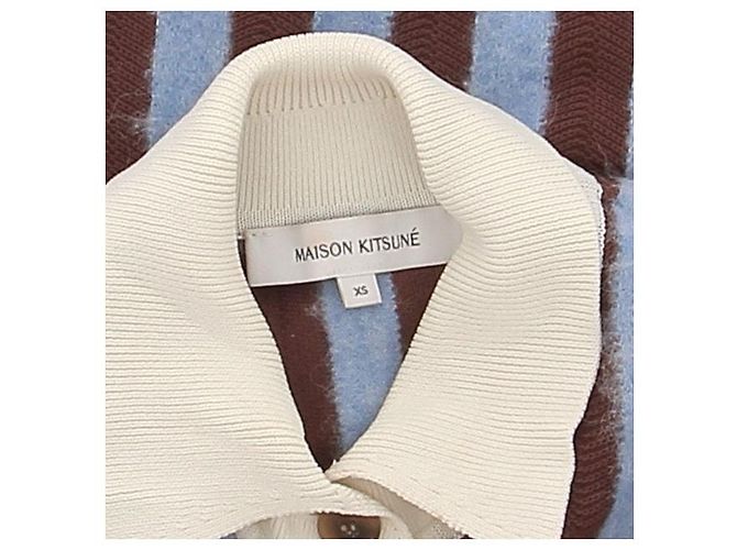 Autre Marque MAISON KITSUNE Polo Kleid Gestreift Viscose Mehrfarben - Ansicht 6