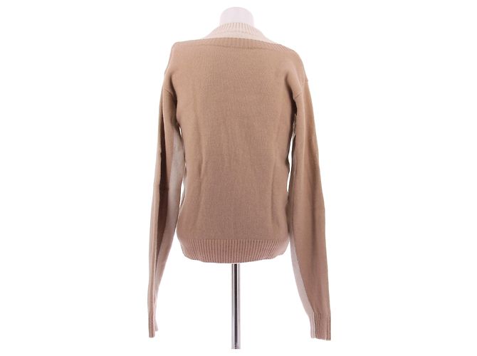 Paco Rabanne Zweifarbiger Wollpullover Beige - Ansicht 2