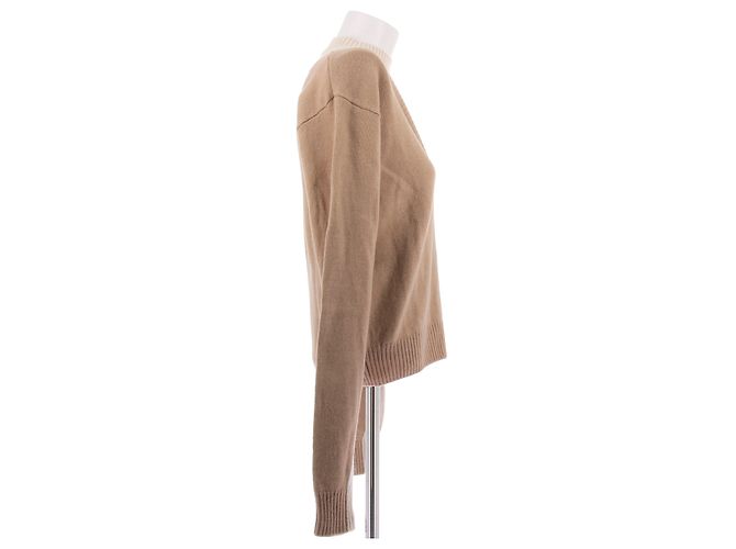 Paco Rabanne Zweifarbiger Wollpullover Beige - Ansicht 4