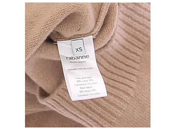 Paco Rabanne Zweifarbiger Wollpullover Beige - Ansicht 5